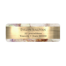 Etiqueta de endereço para devolução de cor da água