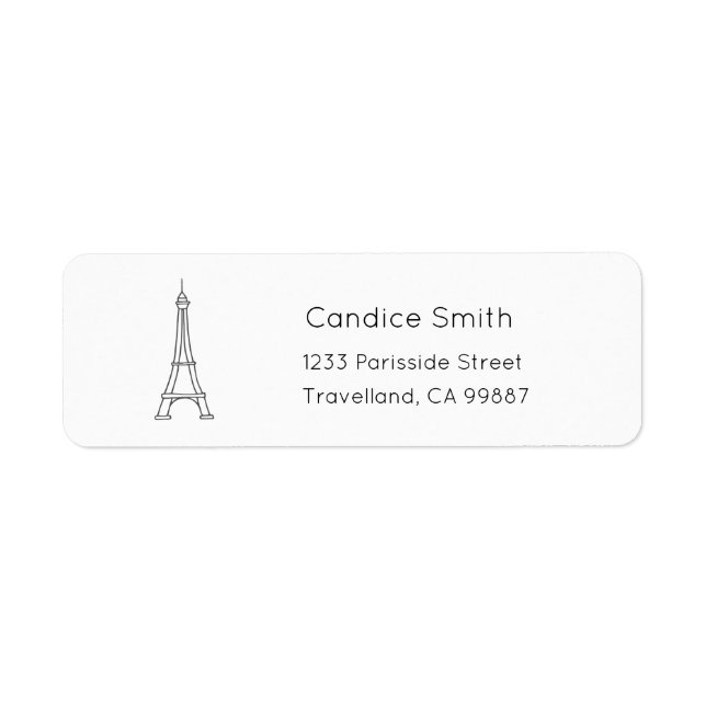 Etiqueta de Endereço Paris, Etiqueta de Endereço V (Frente)