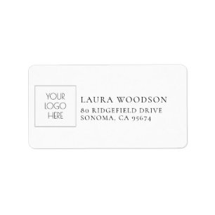 Etiqueta de endereço personalizado do logotipo