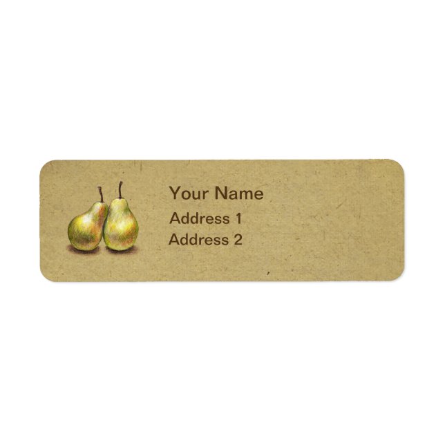 Etiqueta de Endereço Personalizado do Ouro Vintage (Frente)