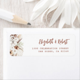 etiqueta de endereço personalizado pampas terracot