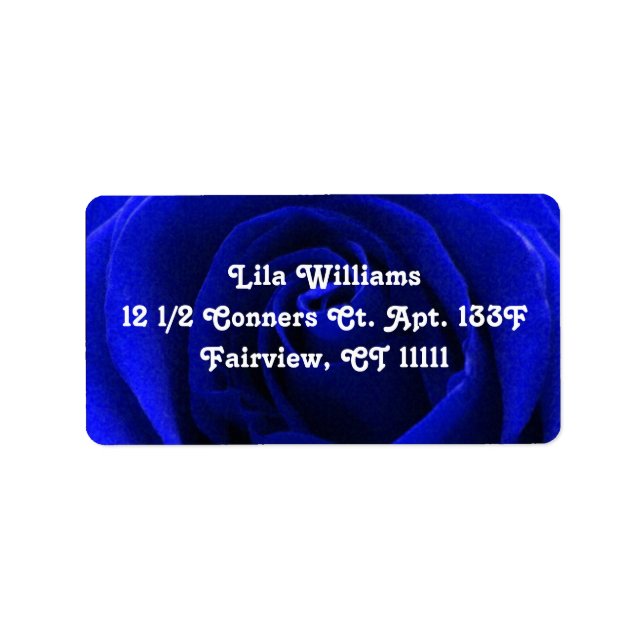Etiqueta de endereço personalizável Deep Blue Rosa (Frente)