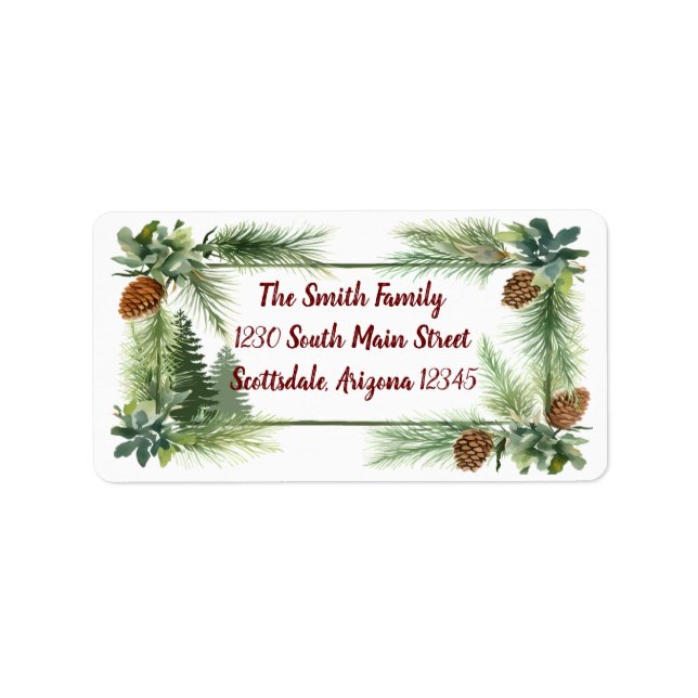 Etiqueta de Endereço Pinecone 2.37x1.25 (Frente)