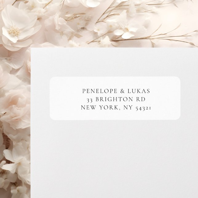 Etiqueta de endereço preto e branco clássico de de (Criador carregado)