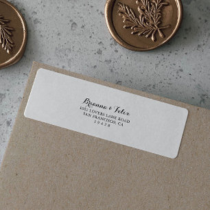 Etiqueta de Endereço RSVP de Casamento de Caligra