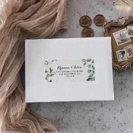 Etiqueta de Endereço RSVP de Casamento de Foliage