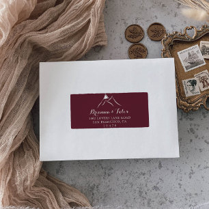 Etiqueta de Endereço RSVP de Casamento de Montanha