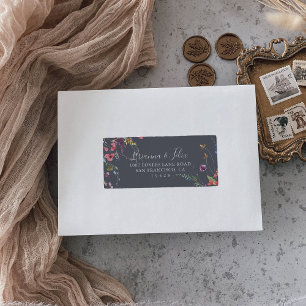 Etiqueta de Endereço RSVP de Casamento Selvagem Cl