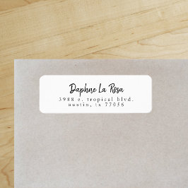 Etiqueta de Endereço Simples de Retorno de Chic do