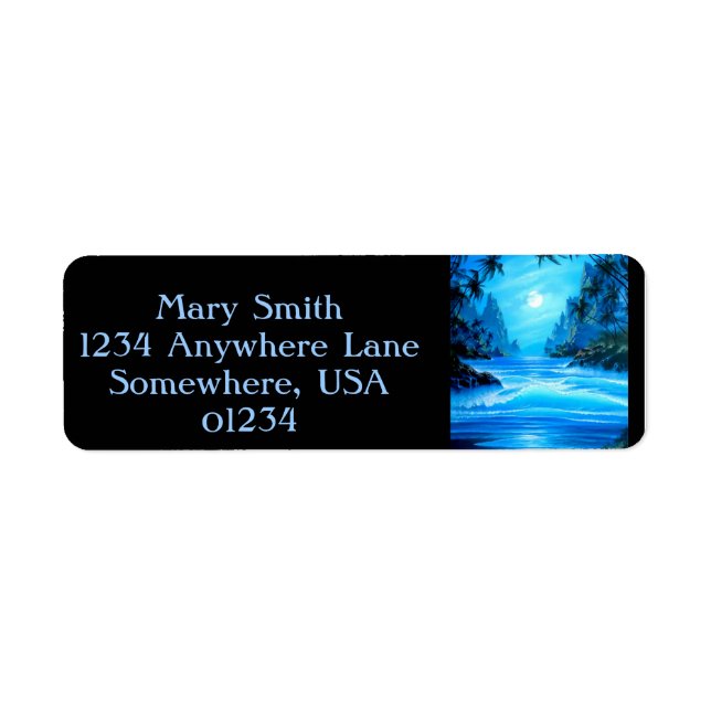 Etiqueta de Endereço Tropical Paradise 2 (Frente)