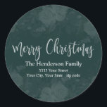 Etiqueta de endereço verde de Natal elegante<br><div class="desc">Adicione esse toque extra de elegância aos seus cartões de Natal com estas lindas etiquetas de endereço de retorno.</div>