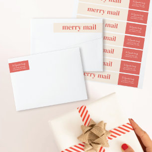 Etiqueta de Endereços de Grande Feliz Natal