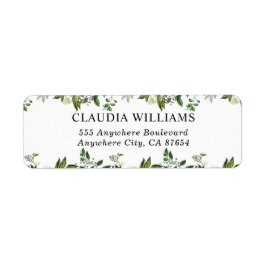 Etiqueta de Endereços de Retorno Elegante Moderno 