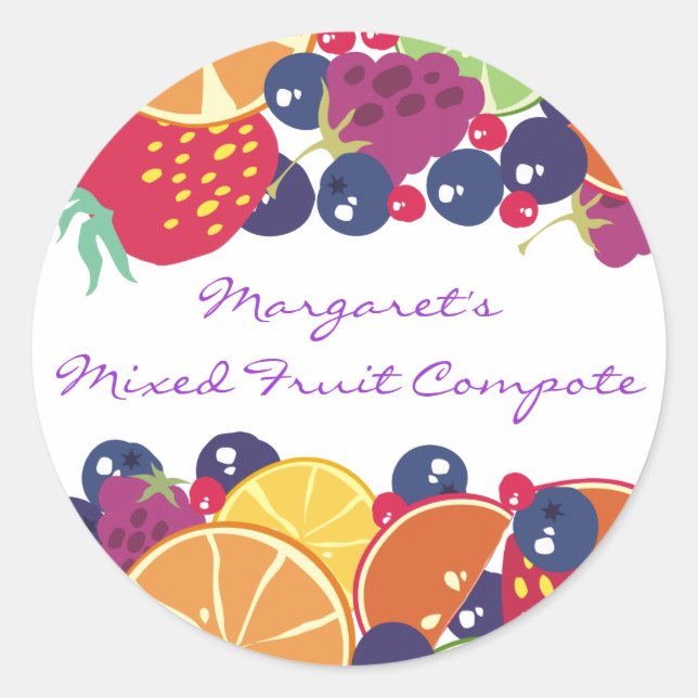 Etiqueta de enlatamento de compota de bagas de fru (Frente)