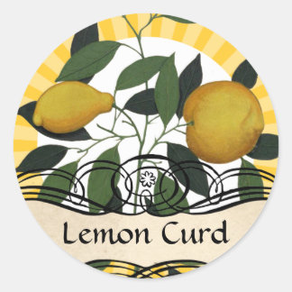 Etiqueta de enlatamento de fruta de limão de cor p
