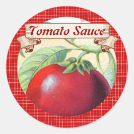 Etiqueta de enlatamento de tomate de videira