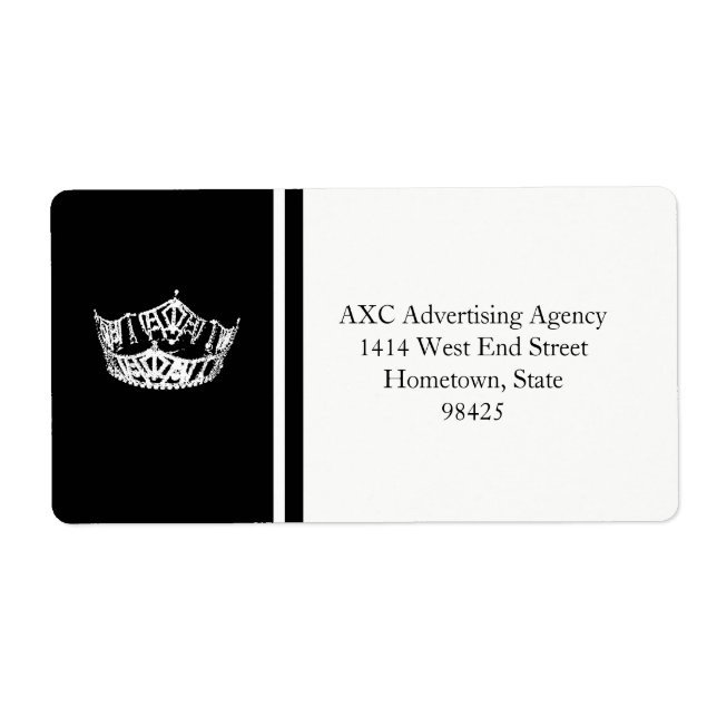 Etiqueta de Entrega Coroa Pageante (Frente)