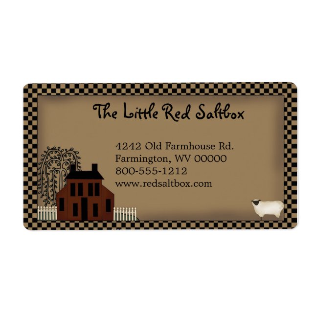 Etiqueta de Entrega da Saltbox House Primitiva (Frente)