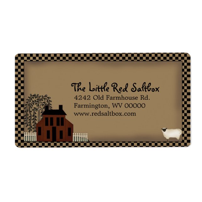 Etiqueta de Entrega da Saltbox House Primitiva (Frente)