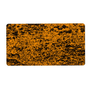 Etiqueta de Entrega de Mármore Preto e Laranja