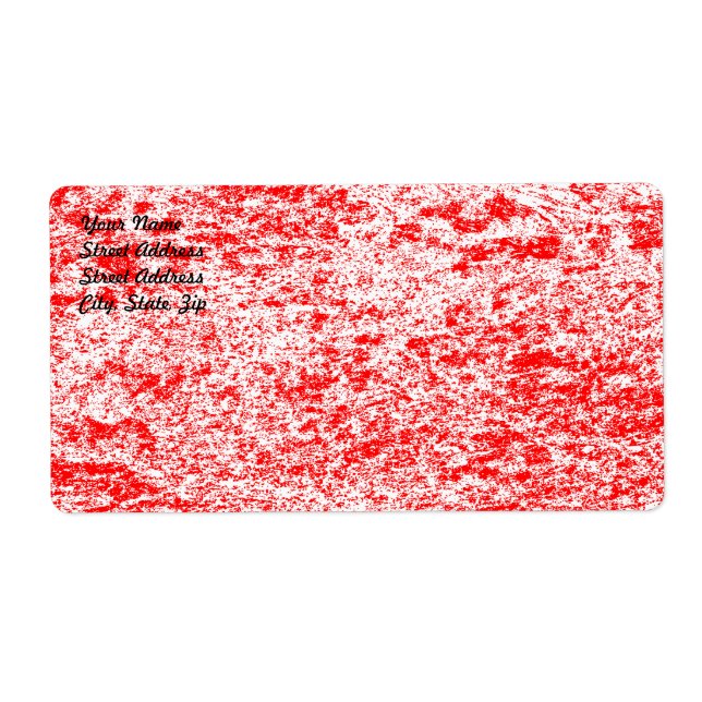 Etiqueta de Entrega de Mármore Vermelho e Branco (Frente)
