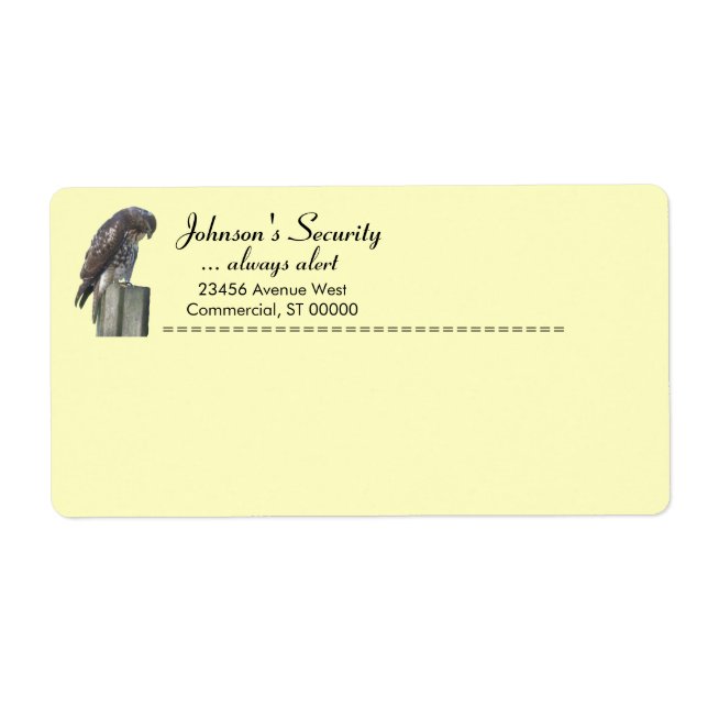 Etiqueta de Entrega - Falcão (Frente)