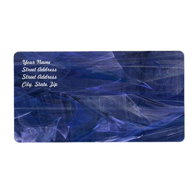 Etiqueta de Entrega Frata de Abstrato Azul (Frente)