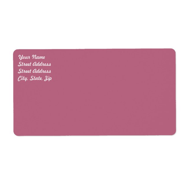 Etiqueta de Entrega Mauve (Frente)