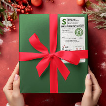Etiqueta de Entrega Realista do Papai Noel