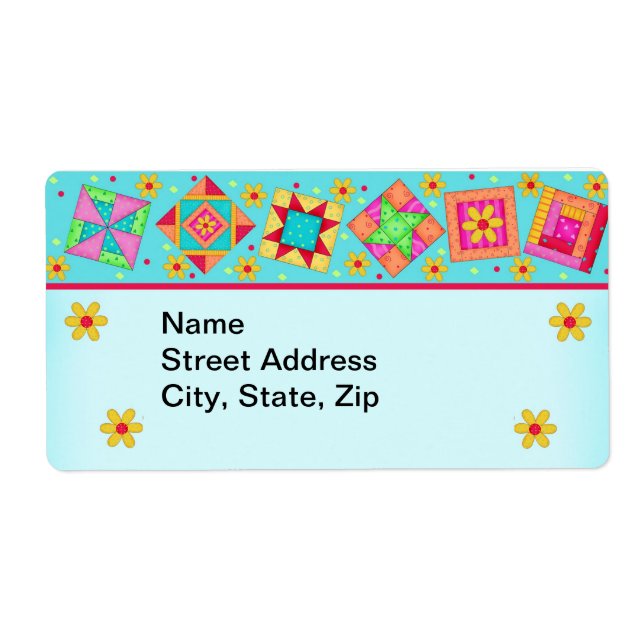 Etiqueta de Entrega Turquoise de Blocos Inclusos (Frente)