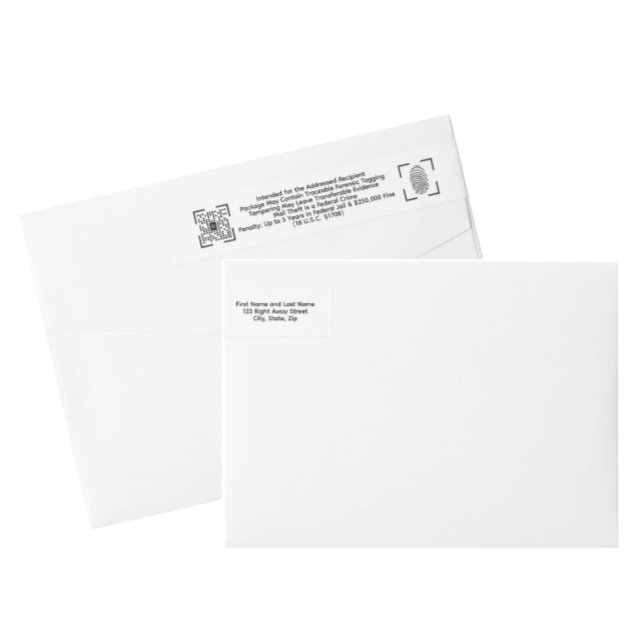 Etiqueta de Envelope Branco Anti-Furto – Devolver  (Criador carregado)