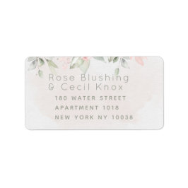 Etiqueta de Envelope de Retorno RSVP Rosa Greenery