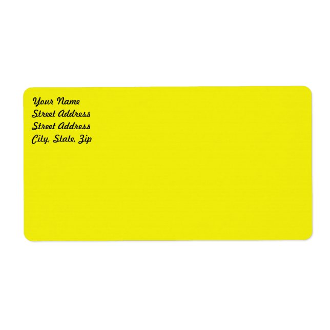 Etiqueta de Envio Amarelo Brilhante (Frente)