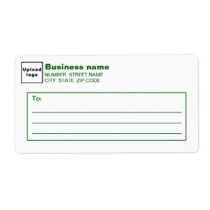 Etiqueta de Envio Comercial de Texto Verde