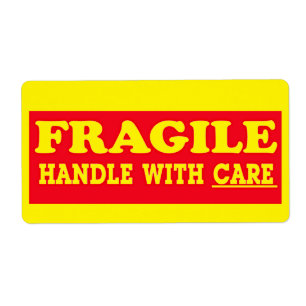 Etiqueta de Envio Fragilidade Manusear com Cuidado