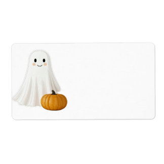Etiqueta de Envio Halloween Rosto Fofo