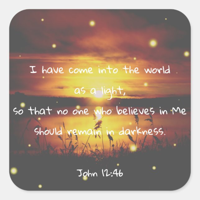 Etiqueta de Escritura Cristã Versa de Bíblia John  (Frente)