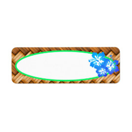 Etiqueta de Estilo Retroativo das Flores de Hibisc