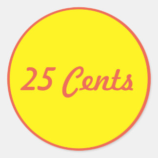 Etiqueta De Etiqueta De 25 Centavos