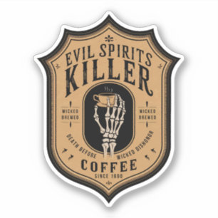 Etiqueta de Etiqueta de Café Assassino de mau