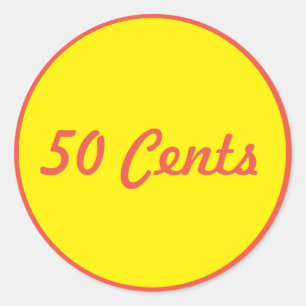 Etiqueta De Etiqueta De Máquina De 50 Centavos
