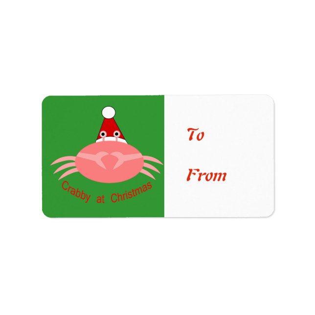 Etiqueta de etiqueta de Natal presente (Frente)