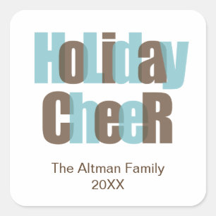 Etiqueta de etiqueta de presente azul de camada az