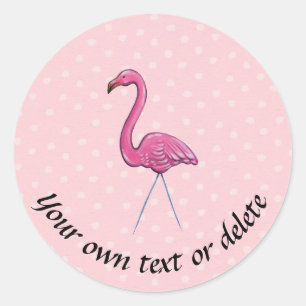 Etiqueta de etiqueta flamingo rosa personalizada