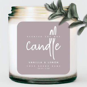 Etiqueta de etiqueta lilática de script minimalist