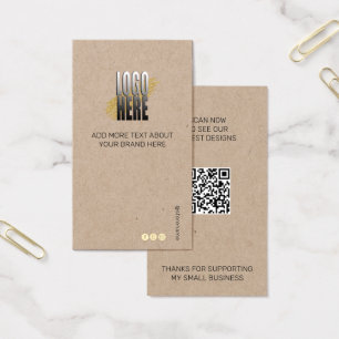 Etiqueta de Exibição de Código QR do Logotipo de R