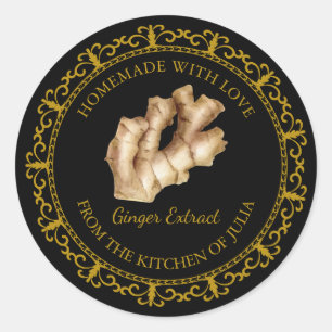 Etiqueta de Extração de Ginger Homemade Vintage em