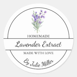 Etiqueta de Extração de Lavanda Homemade Simples