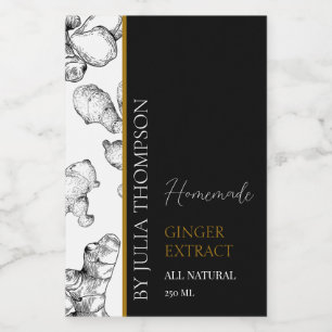 Etiqueta de Extração de Raiz de Ginger Homemade Do