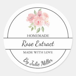 Etiqueta de Extração de Rosa de Homemade Simples